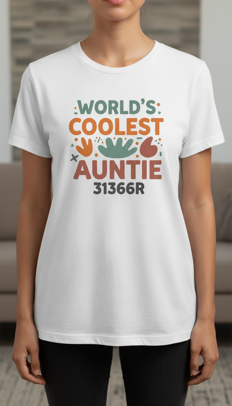 World's coolest auntie relaxed fit tee